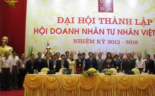 Hội Doanh nhân Tư nhân Việt Nam (VPBA) chính thức ra mắt.<b><br></b>