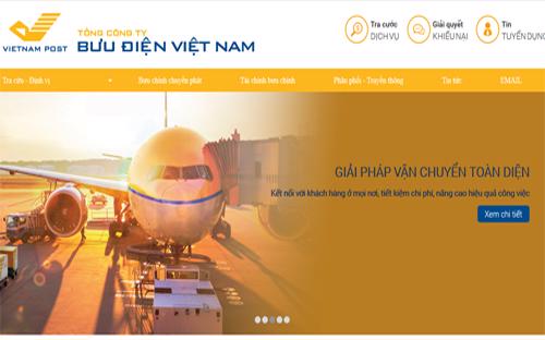 Trang web của Tổng công ty Bưu điện Việt Nam.