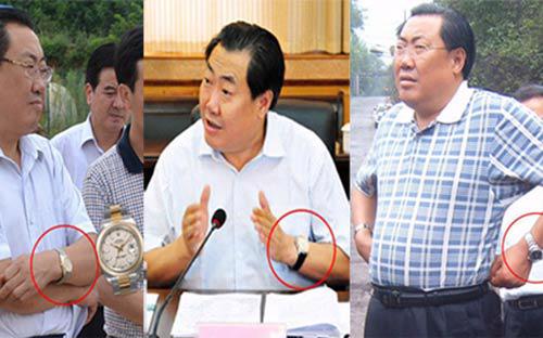 Yang Dacai, một quan chức tỉnh Thiểm Tây, bị sa thải hồi đầu năm 2012, sau khi bị phát hiện sở hữu nhiều đồng hồ đắt tiền - <i>Ảnh: busanhaps.</i>