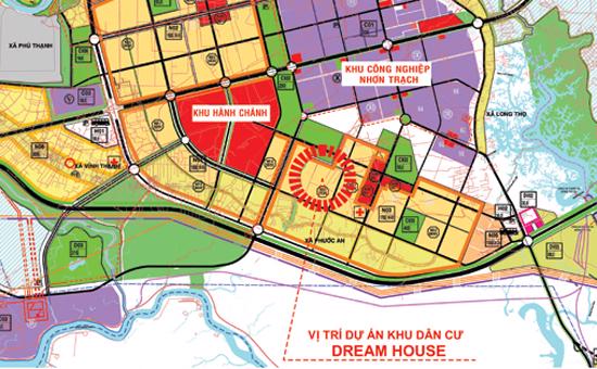 Sơ đồ vị trí dự án khu đô thị Căn nhà Mơ Ước – Dream House City.