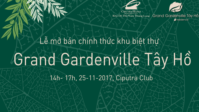 Grand Gardenville Tây Hồ Residence được kế thừa các giá trị cốt lõi mà hệ thống tiện ích cao cấp của Khu đô Ciputra Hà Nội rộng 301 ha mang lại.