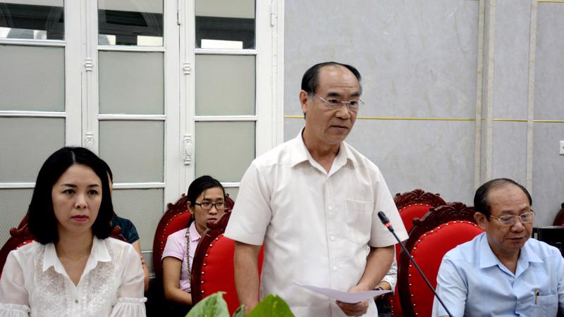 Chánh Thanh tra Bộ Giáo dục và Đào tạo Nguyễn Huy Bằng chỉ ra nhiều sai phạm trong hoạt động liên kết đào tạo trên địa bàn Hà Nội. Ảnh - MOET. 