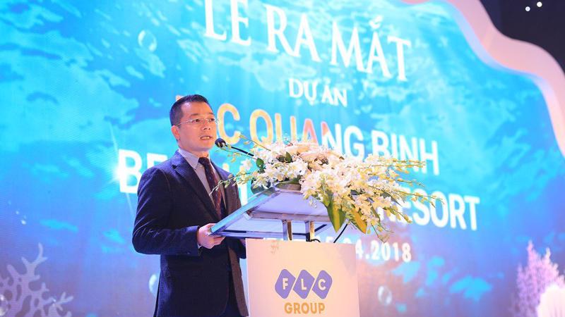 Ông Trần Quang Huy, Tổng giám đốc Tập đoàn FLC phát biểu tại sự kiện.