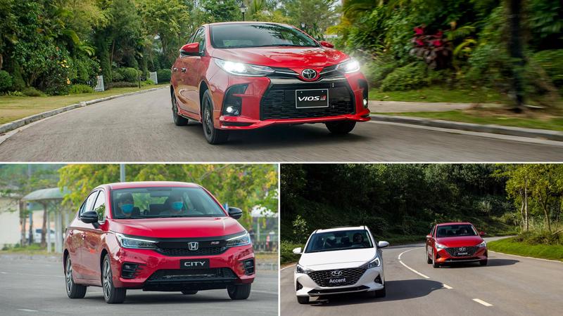 Toyota Vios 2021 vừa ra mắt, Hyundai Accent 2021 mới xuất hiện chưa lâu cùng Honda City thế hệ thứ 5 được kỳ vọng sẽ trở lại cuộc cạnh tranh để tạo nên bộ "tam mã" cân tài cân sức trên đỉnh thị trường ô tô Việt Nam.
