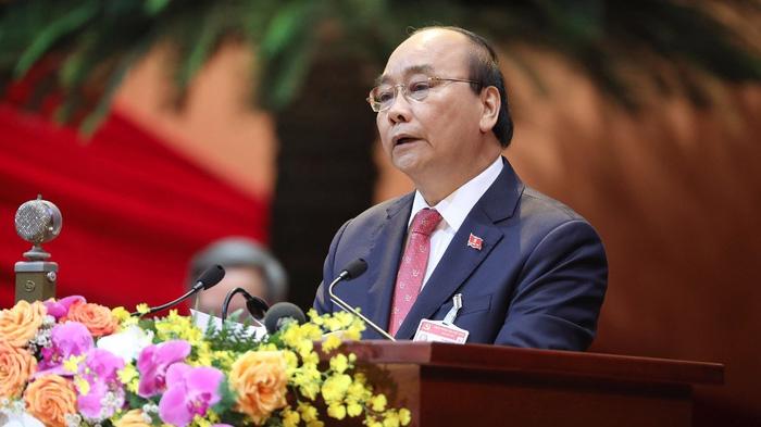 Thủ tướng Nguyễn Xuân Phúc phát biểu khai mạc Đại hội XIII.
