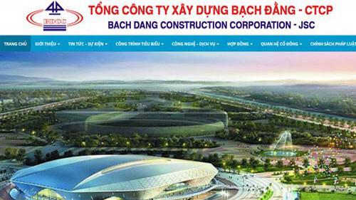 Trang web của Tổng công ty Xây dựng Bạch Đằng – CTCP.