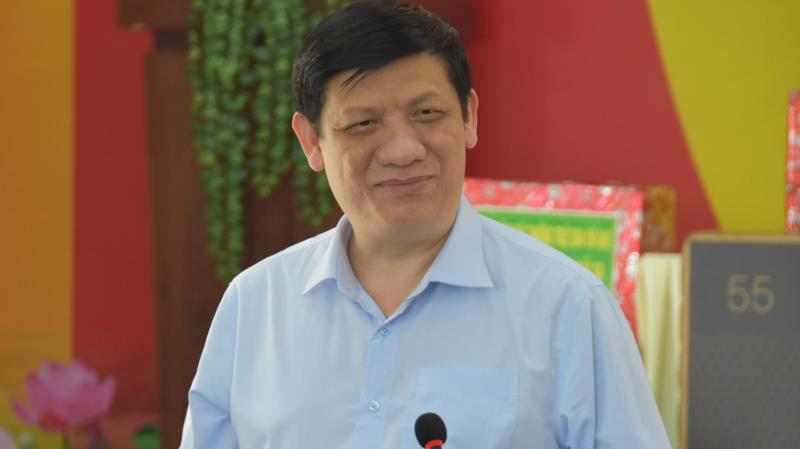 Bộ trưởng Bộ Y tế Nguyễn Thanh Long trong buổi làm việc với tỉnh Tây Ninh ngày 25/12. 