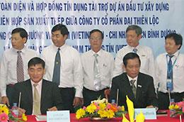 Lễ ký hợp đồng tài trợ cho dự án thép Đại Thiên Lộc.