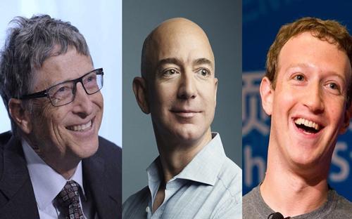 Bill Gates, Jeff Bezos và Mark Zuckerberg là ba tỷ phú công nghệ giàu nhất thế giới. 