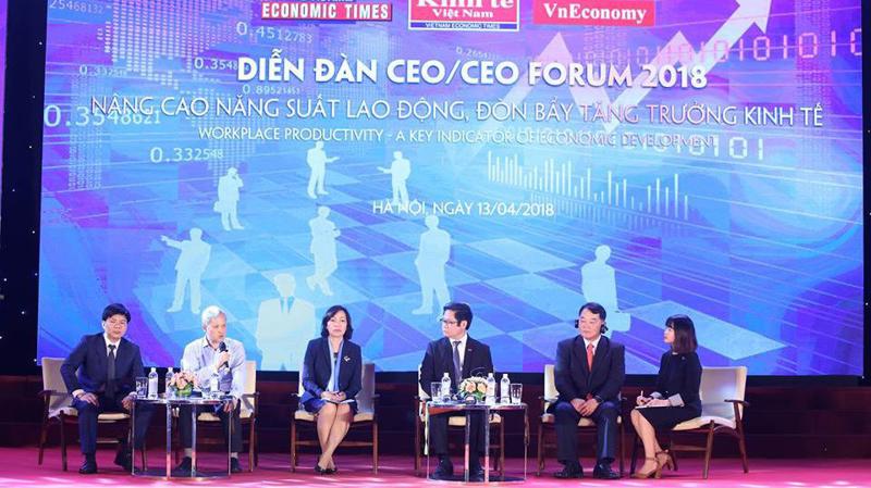 Phiên thảo luận về năng suất lao động Việt Nam tại Diễn đàn CEO 2018.