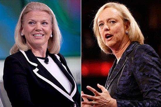 Virginia "Ginni" Rometty (trái) và Meg Whitman sẽ thay đổi số phận phụ nữ trong thế giới công nghệ?