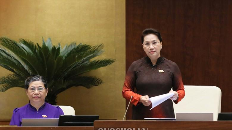 Chủ tịch Quốc hội Nguyễn Thị Kim Ngân điều hành phiên chất vấn.