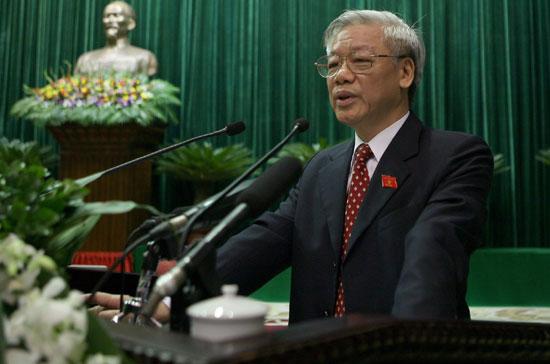 Chủ tịch Quốc hội Nguyễn Phú Trọng phát biểu bế mạc kỳ họp.