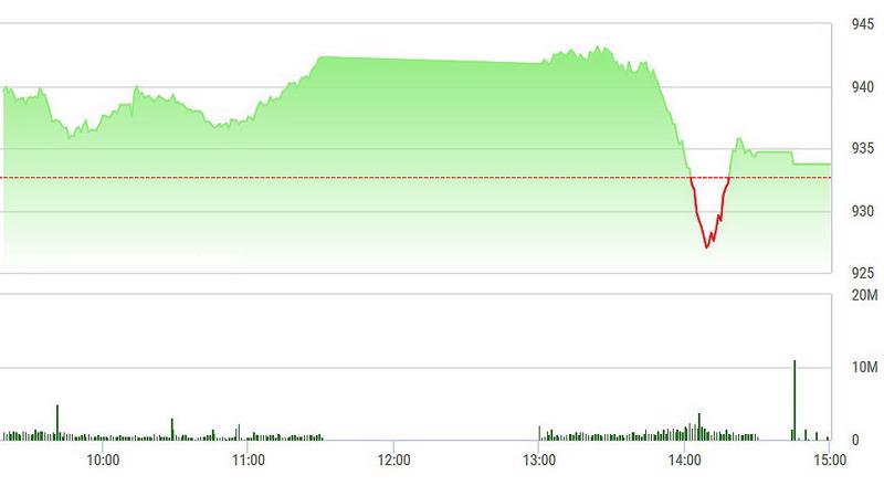 VN-Index rơi thẳng đứng nhưng cũng phục hồi rất nhanh.