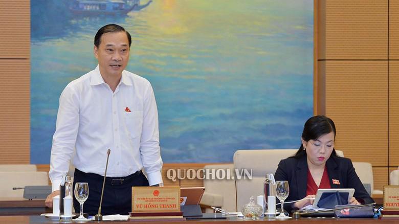 Chủ nhiệm Uỷ ban Kinh tế Vũ Hồng Thanh phát biểu tại phiên họp. 