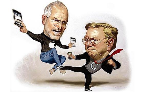Quan hệ giữa hai nhà lãnh đạo Apple cùng Google được cho là đã xấu đi bởi cuộc tranh cãi xung quanh Android và iPhone OS.