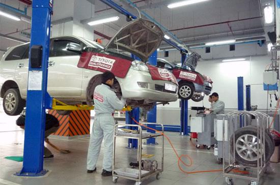 Trạm dịch vụ của Toyota Long Biên đã được đầu tư đầy đủ hệ thống trang thiết bị hiện đại theo tiêu chuẩn mới nhất của Toyota Việt Nam.