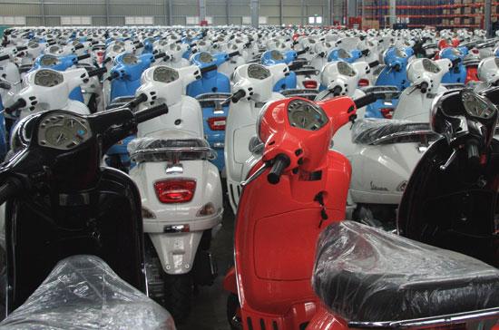 Piaggio Việt Nam sẽ trở thành một trong những trung tâm sản xuất và xuất khẩu xe máy lớn của tập đoàn Piaggio - Ảnh: Đức Thọ.