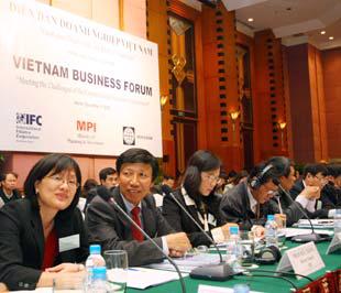 Một phiên thảo luận tại Diễn đàn Doanh nghiệp Việt Nam năm nay, được tổ chức trước thềm hội nghị thường niên nhóm tư vấn các nhà tài trợ.