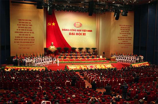 1.377 đại biểu đã tham dự Đại hội đại biểu toàn quốc lần thứ XI của Đảng - Ảnh: LQP.