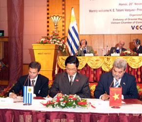 Diễn đàn Doanh nghiệp Việt Nam - Uruguay diễn ra tại Hà Nội ngày 20/11.