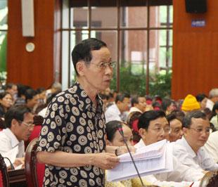 Đại biểu Nguyễn Đăng Trừng: "Tôi không ủng hộ việc thông qua dự án luật người cao tuổi" - Ảnh: TTXVN.