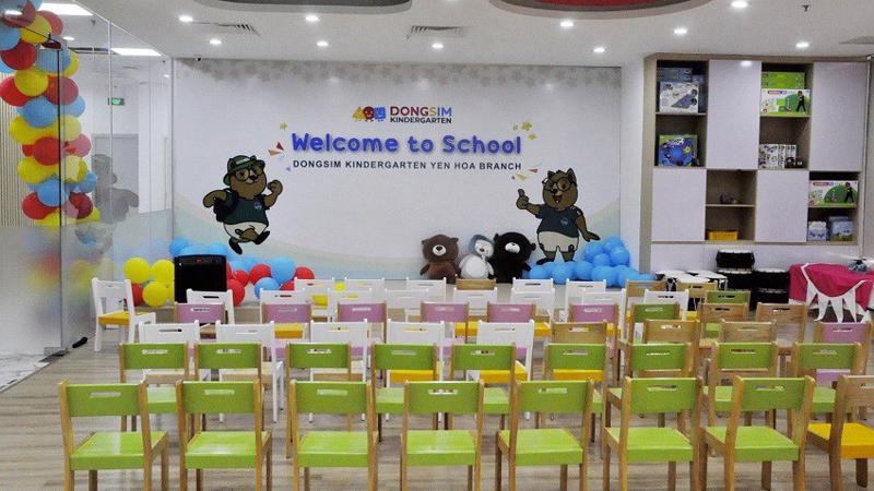 Dongsim Kindergarten cơ sở Yên Hòa- mô hình franchise đầu tiên của Dongsim Việt Nam đi vào hoạt động.