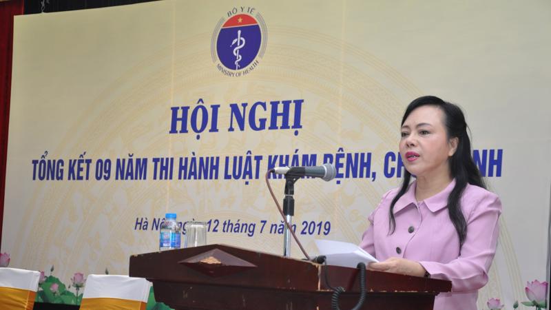 Bộ trưởng Bộ Y tế Nguyễn Thị Kim Tiến cho rằng, Luật Khám, chữa bệnh đã tạo sự cạnh tranh lành mạnh giữa các cơ sở y tế tư nhân và nhà nước. Ảnh - Đức Việt. 