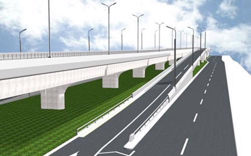 Tổng vốn đầu tư dự án đường trên cao đoạn Mai Dịch - Nam Thăng Long vào khoảng 6.000 tỷ đồng.<br>