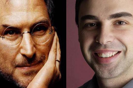 Steve Jobs và Larry Page.