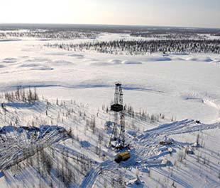 Một giếng dầu của Gazprom tại khu vực Siberia. Vào những ngày cuối năm 2008, đầu 2008 này, Gazprom đang ngập trong nợ nần và phải đàm phán xin Chính phủ Nga giải cứu.