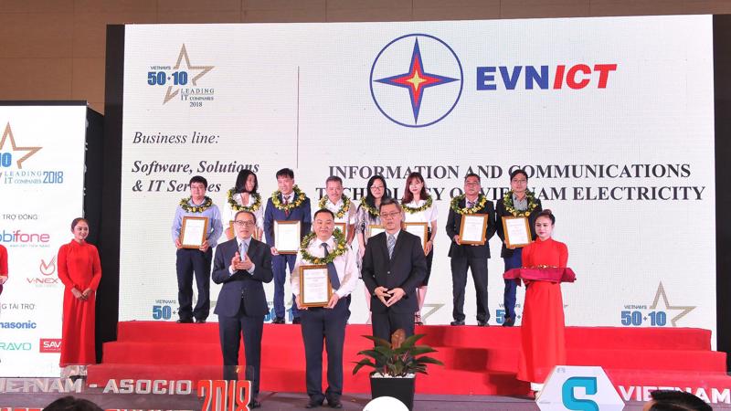 Đây là lần thứ 2 liên tiếp EVNICT đạt được danh hiệu 50 doanh nghiệp công nghệ thông tin hàng đầu Việt Nam.