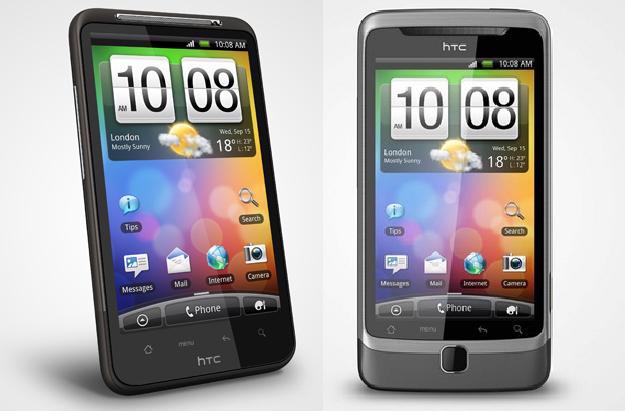 HTC Desire HD (trái) và Desire Z - Ảnh: Engadget.