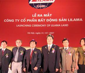 Lãnh đạo Lilama Land trong lễ ra mắt.