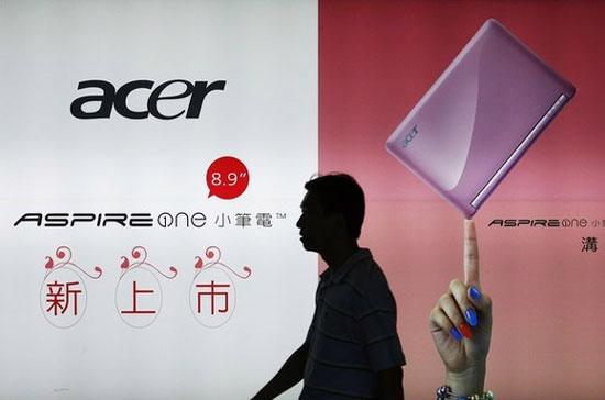 Acer là một trong những thương hiệu tiêu biểu của "làng công nghệ" Đài Loan, vốn chỉ tập trung làm hàng gia công trong một thời gian dài trước đây - Ảnh: Reuters.