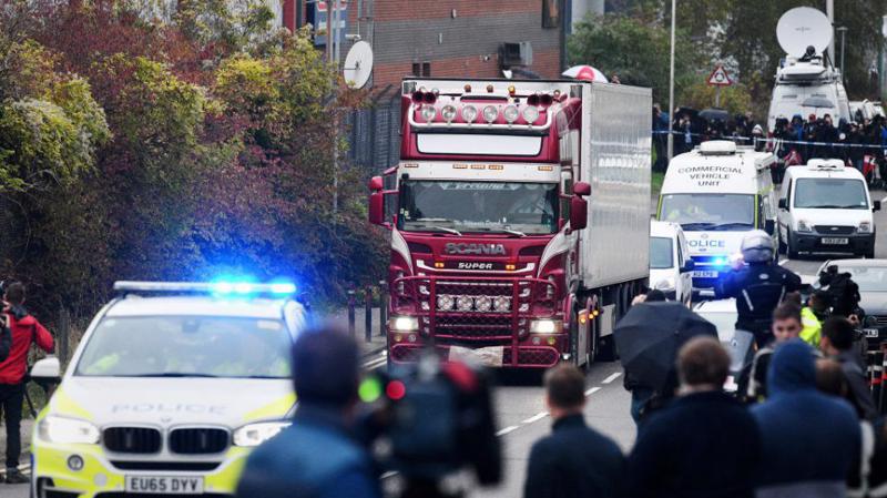 39 người được phát hiện chết trong chiếc xe tải hôm 23/10 tại Essex, Anh - Ảnh: CNN.