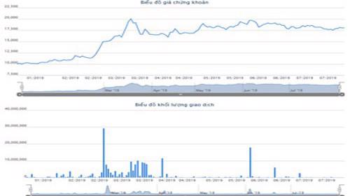Biểu đồ giao dịch giá cổ phiếu GTN trong thời gian qua - Nguồn: HOSE.