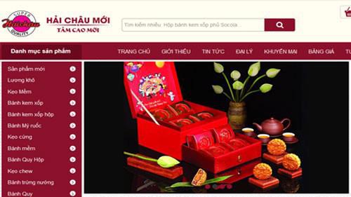 Trang web của Công ty cổ phần Bánh kẹo Hải Châu (Hà Nội).