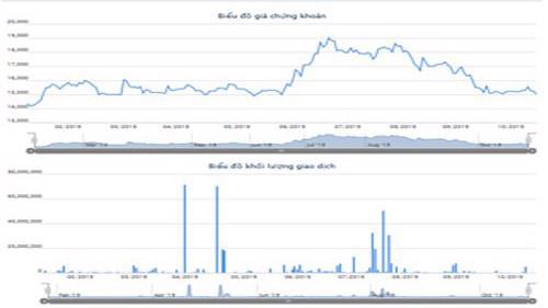 Biểu đồ giao dịch giá cổ phiếu HNG từ đầu năm đến nay - Nguồn: HOSE.