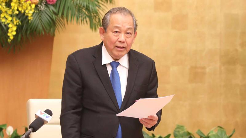 Phó thủ tướng Trương Hoà Bình phát biểu tại hội nghị - Ảnh: VGP 