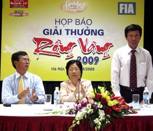 Giải thưởng Rồng Vàng lần thứ 9 do nguyên Phó Thủ tướng Chính phủ Vũ Khoan làm Chủ tịch danh dự, dự kiến sẽ được tổ chức trọng thể tại Hà Nội vào trung tuần tháng 1/2010.
