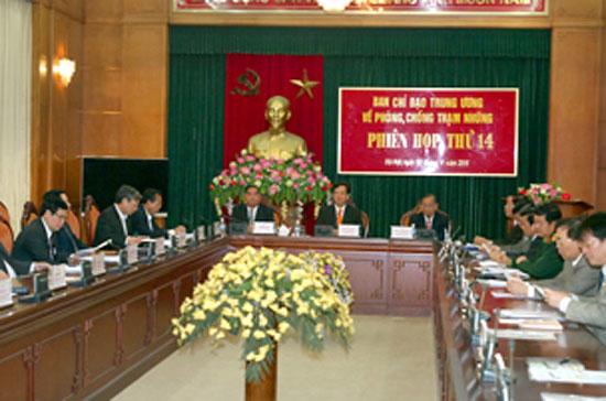 Phiên họp thứ 14 của Ban chỉ đạo Trung ương về phòng chống tham nhũng - Ảnh: Chinhphu.vn