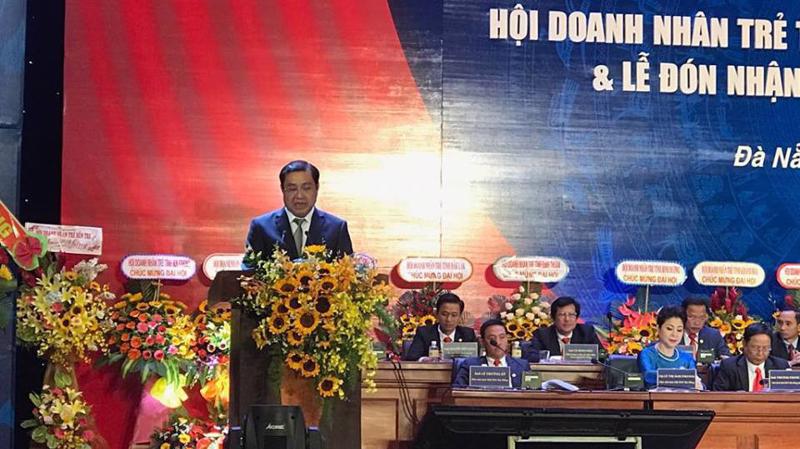 Chủ tịch UBND thành phố Đà Nẵng Huỳnh Đức Thơ phát biểu tại Đại hội.