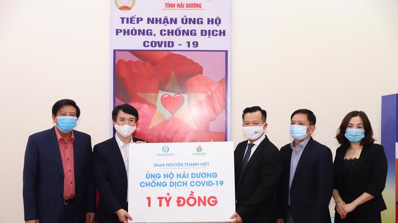 Ngày 9/2/2021, Shark Nguyễn Thanh Việt trực tiếp đến Hải Dương trao tặng 1 tỷ đồng ủng hộ công tác phòng chống dịch.