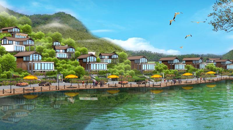 Phối cảnh tổng thể khu nghỉ dưỡng Bản Xôi Village Ba Vì.