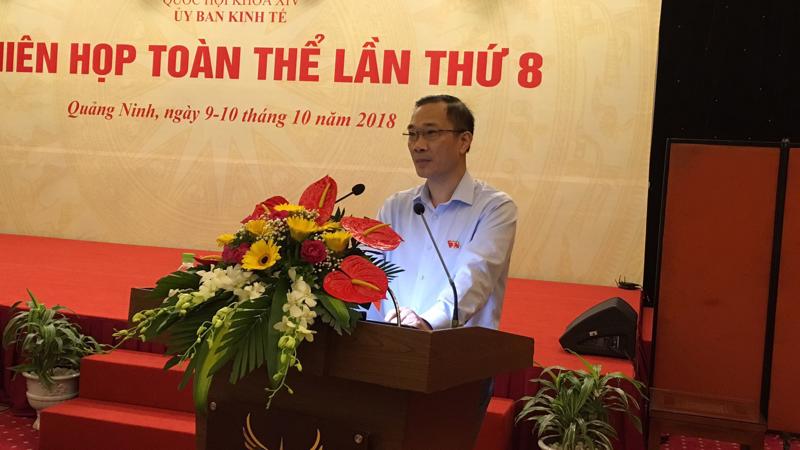 Chủ nhiệm Uỷ ban Kinh tế Vũ Hồng Thanh phát biểu khai mạc  phiên họp.