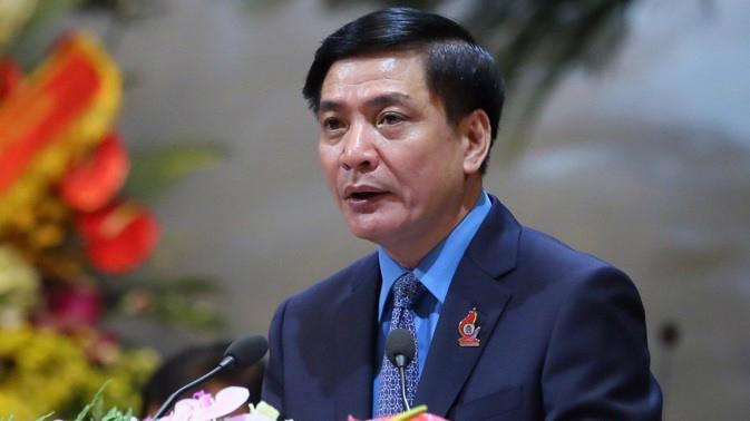 Chủ tịch tái đắc cử Tổng liên đoàn Lao động Việt Nam Bùi Văn Cường.