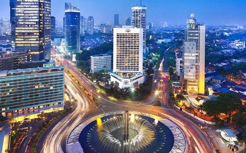 Thủ đô Jakarta của Indonesia.