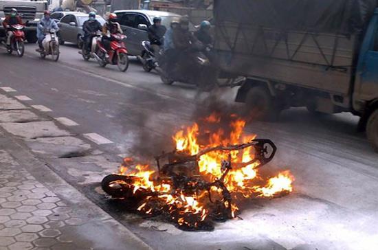 Honda Việt Nam thông báo họ không thể tìm ra nguyên nhân cháy đối với những chiếc xe bị cháy rụi.