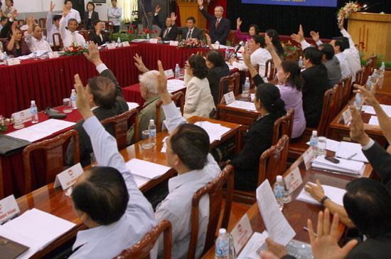 Hội nghị hiệp thương lần ba thỏa thuận lập danh sách chính thức người ứng cử đại biểu Quốc hội do các cơ quan Trung ương giới thiệu - Ảnh: CTV.